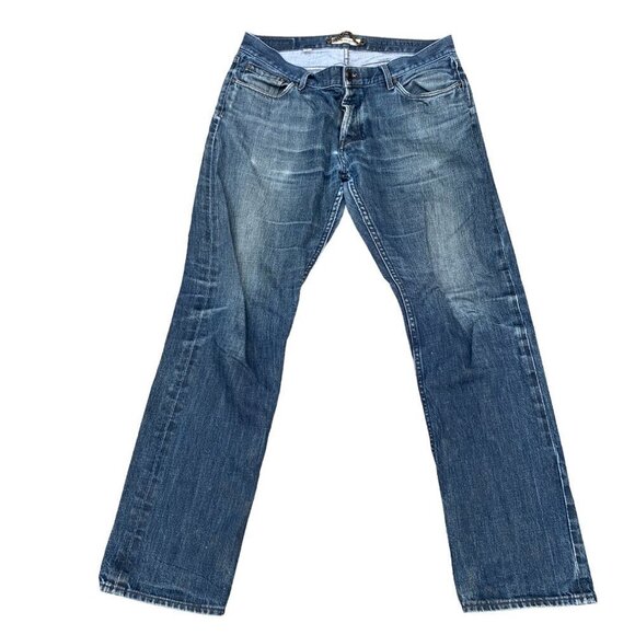 VINTAGE Burberry Jeans Size 34 Blue RIPPED CROTCH - Picture 3 of 10